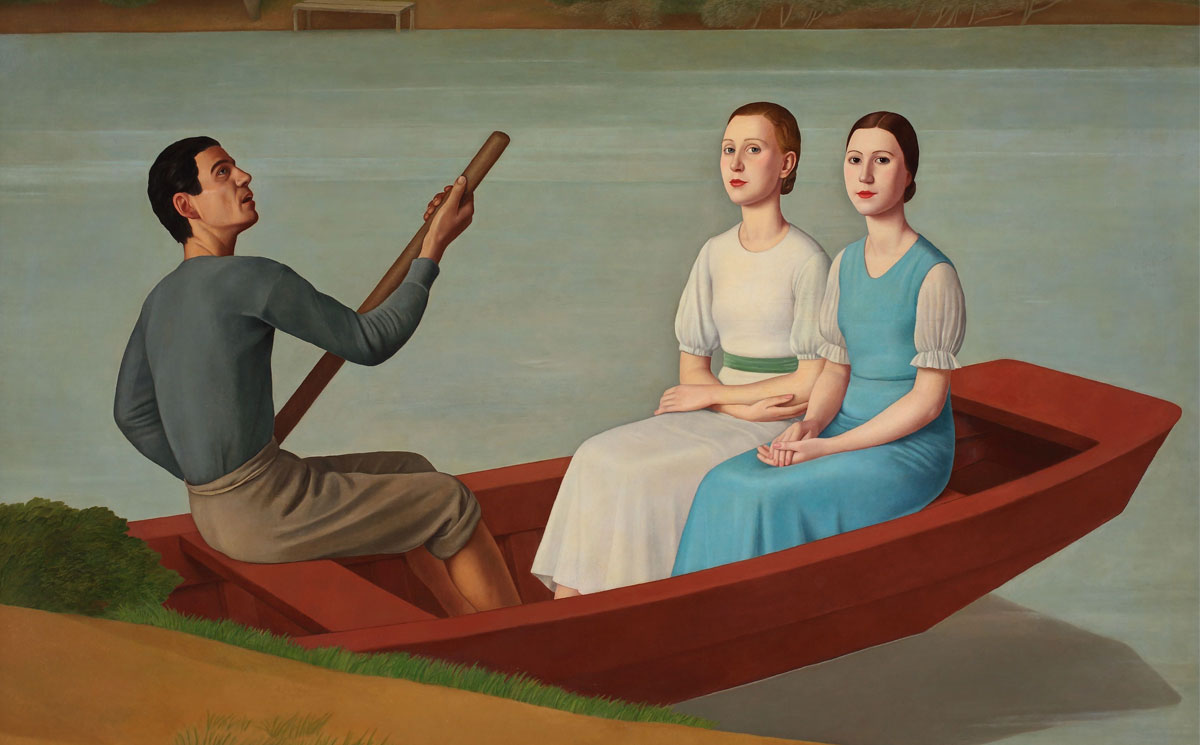 Antonio Donghi. Gita in barca, 1934, Fondazione Elena e Claudio Cerasi, Palazzo Merulana, Roma