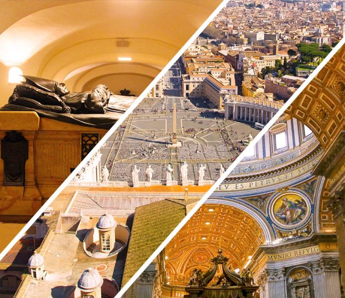 Tour guidato della Basilica di San Pietro, inclusi le tombe papali e la salita alla cupola.